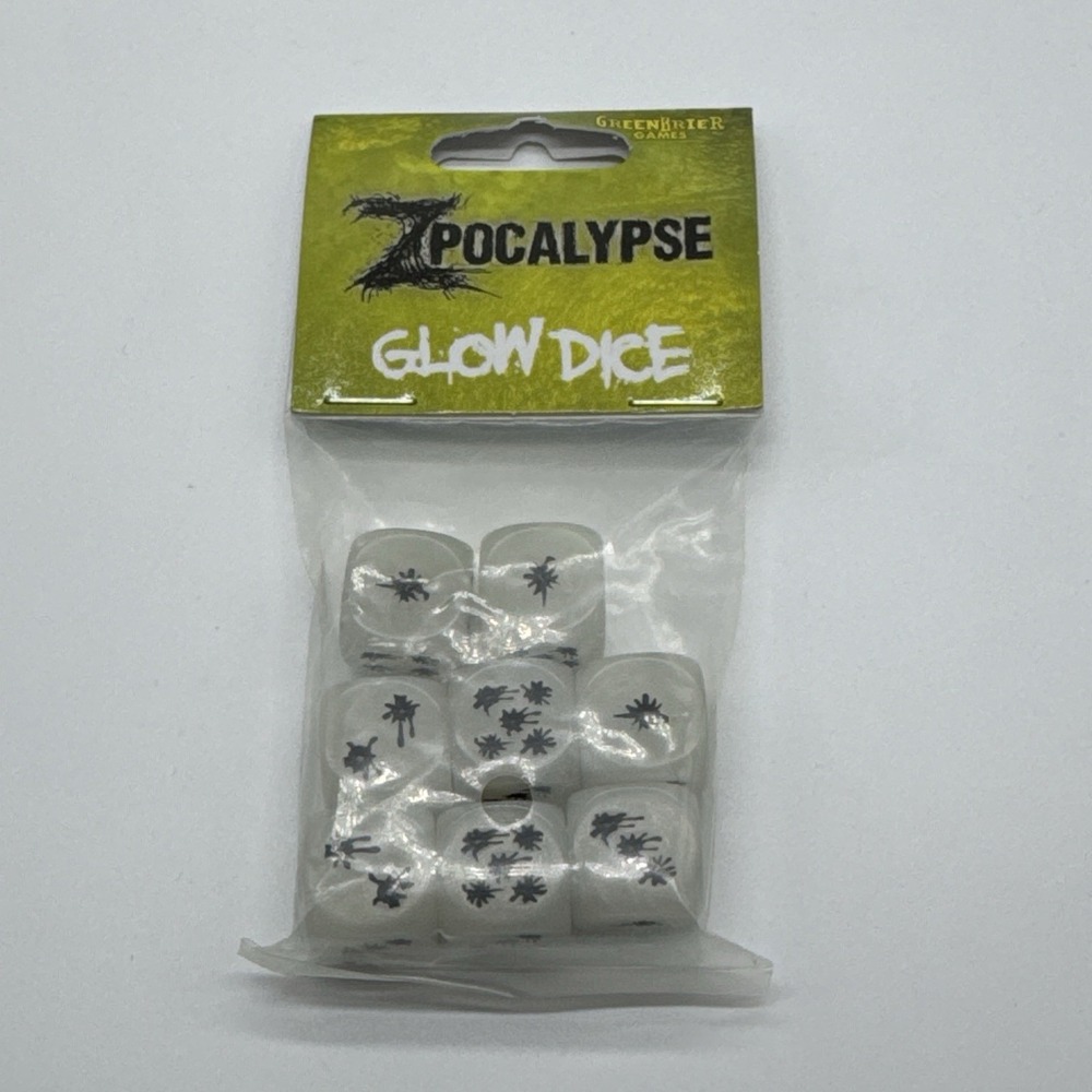 Greenbrier Games Zpocalypse Glow Dice Pack 8 Count GNG0020 New